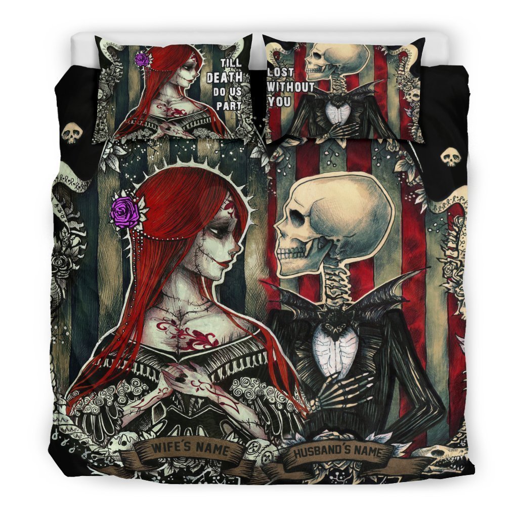 Put names of wife and husband - Personalize Bedding Sets-6teenth Outlet-King-Vibe Cosy™