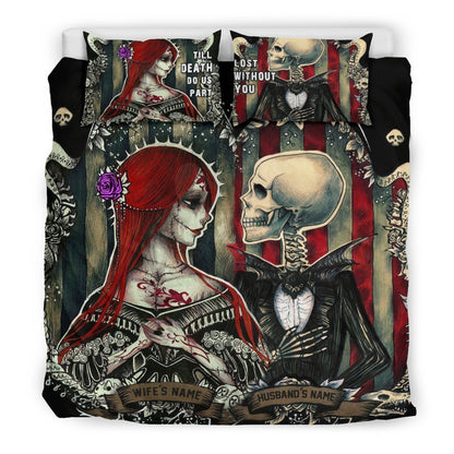 Put names of wife and husband - Personalize Bedding Sets-6teenth Outlet-King-Vibe Cosy™