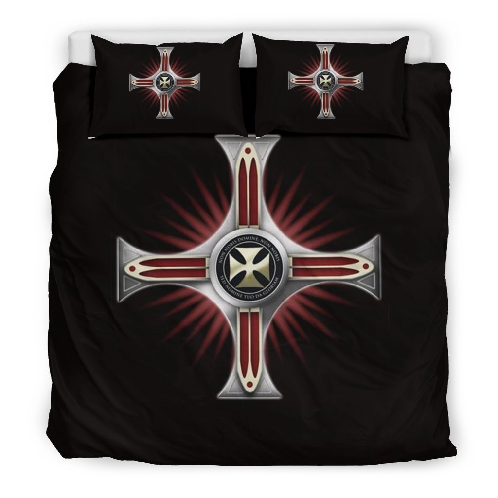 Bedding Set - Knights Templar-HP Arts-Bedding Set - Black - Bedding Set - Knights Templar-King-Vibe Cosy™