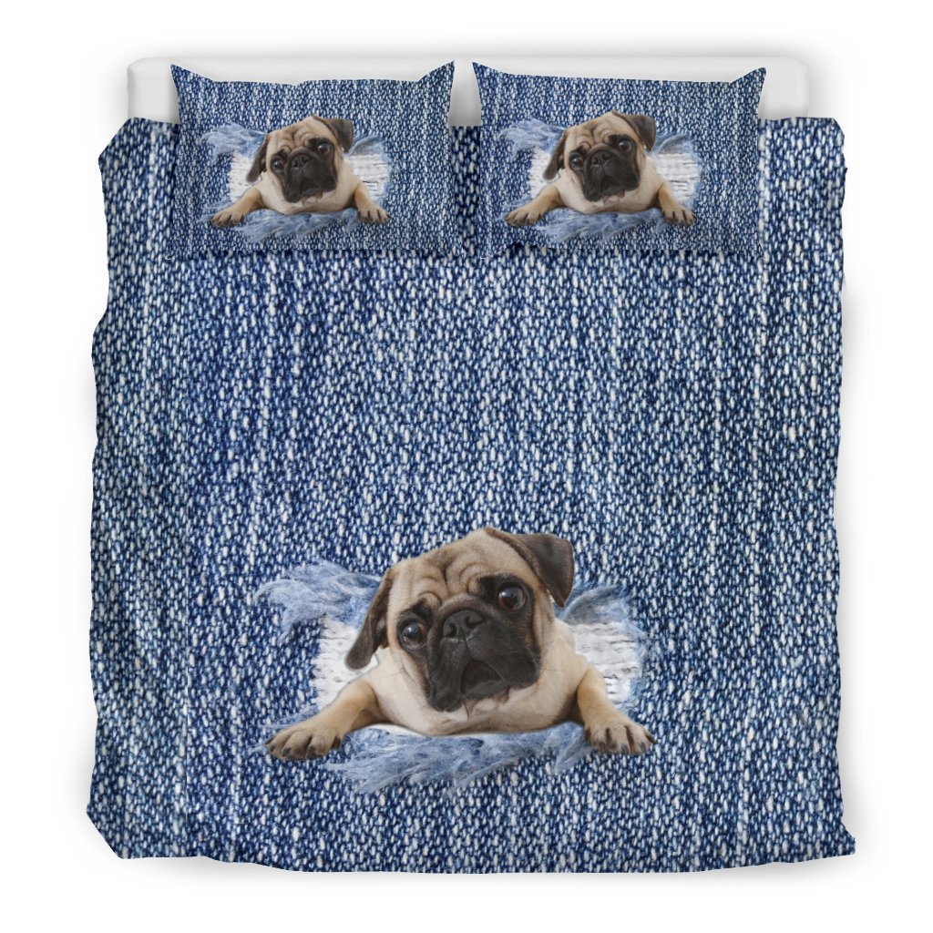 Pug Break The Wall Bedding Set-6teenth World™-Bedding Set-King-Vibe Cosy™