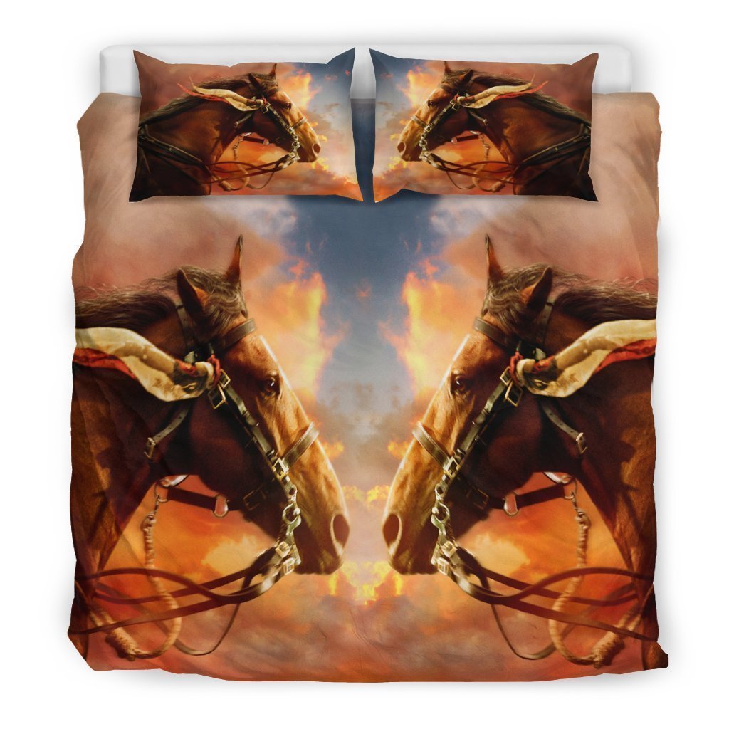 LOVE FIRE HORSE BEDDING SET-6teenth World™-Bedding Set-US King-Vibe Cosy™
