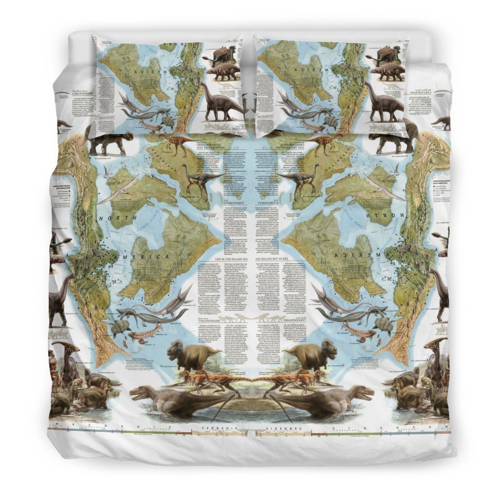 Bedding Set - Dinosaurs Era-Dinosaurs-HP Arts-Bedding Set - Black - Bedding Set - Dinosaurs SHDL080914-US King-Vibe Cosy™