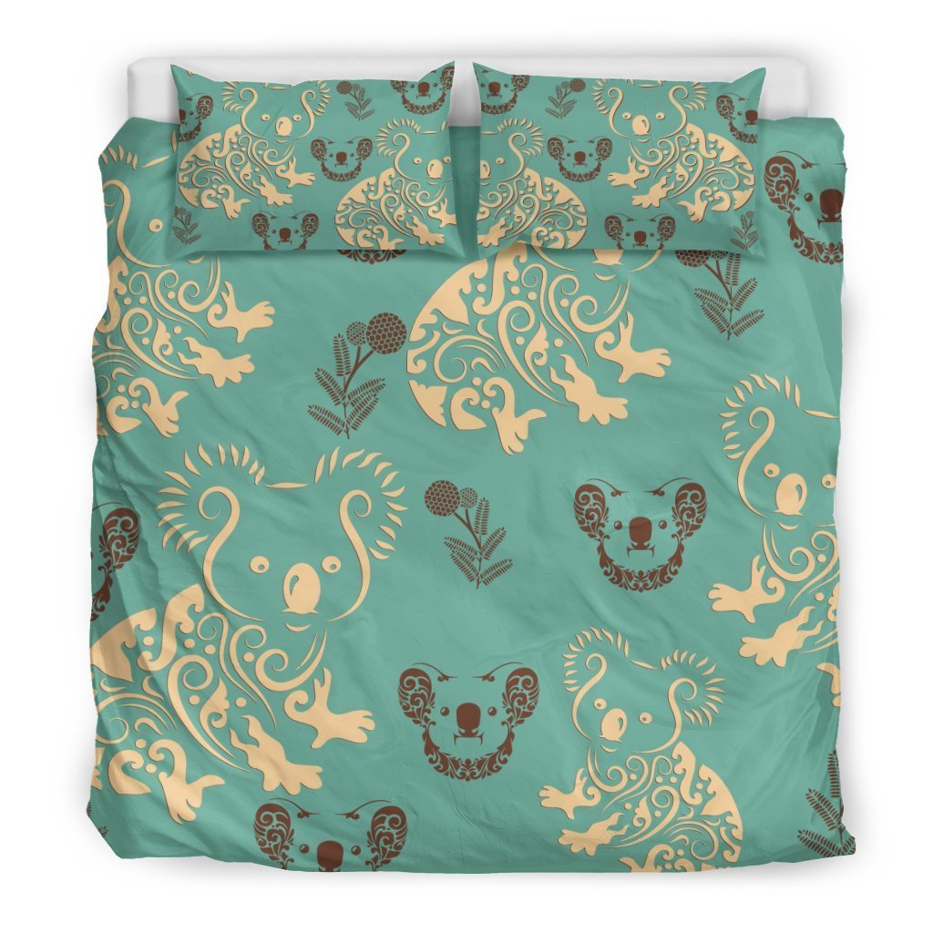 Australia Bedding Set 001-BEDDING SETS-HP Arts-Bedding Set - Beige - Australia Bedding Set 001 Beige-US King-Vibe Cosy™