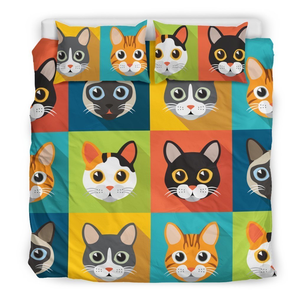 Cute Cats Bedding Set-6teenth World™-Bedding Set-US King-Vibe Cosy™