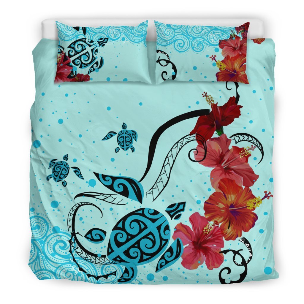 Hawaii Sea Turtle Bedding Set - AH-BEDDING SETS-Alohawaii-US King-Black-Polyester-Vibe Cosy™