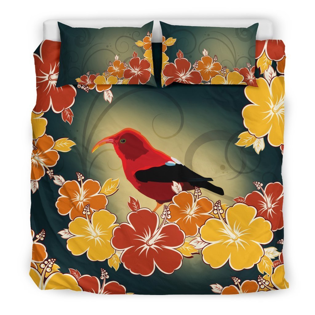 Hibiscus Bedding Set - AH-BEDDING SETS-Phaethon-US King-Black-Polyester-Vibe Cosy™