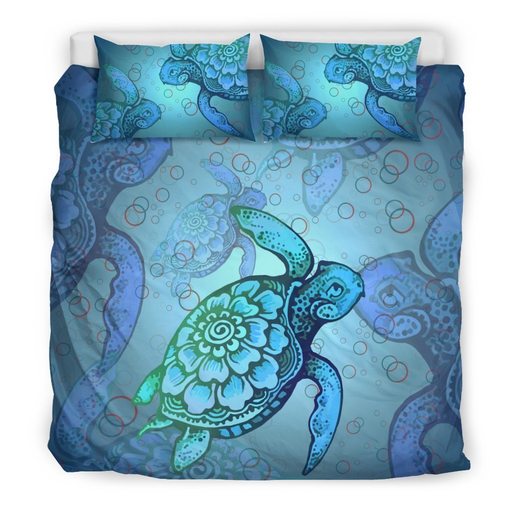 Turtle Bedding Set - AH-BEDDING SETS-Phaethon-US King-Black-Polyester-Vibe Cosy™