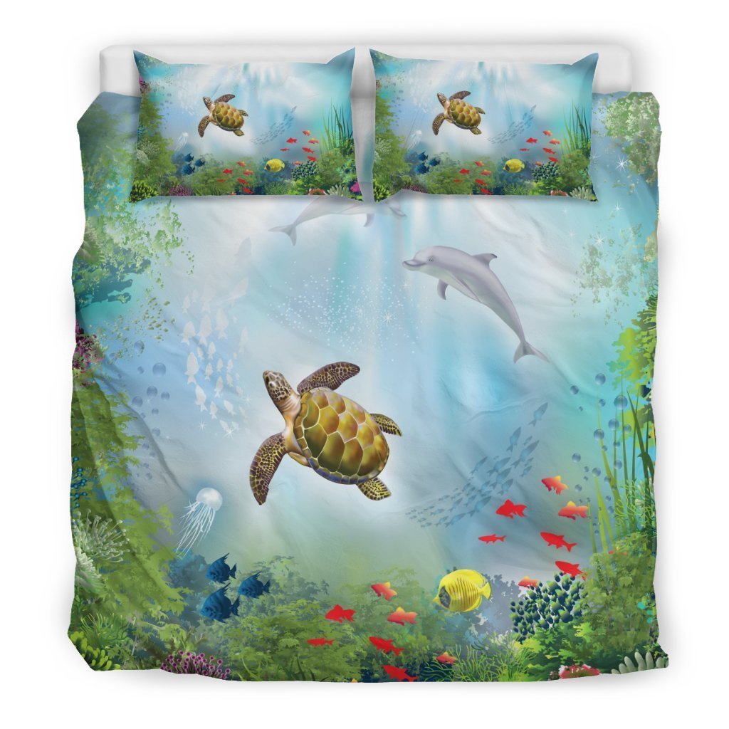 Turtle Bedding Set - AH-BEDDING SETS-Phaethon-US King-Black-Polyester-Vibe Cosy™