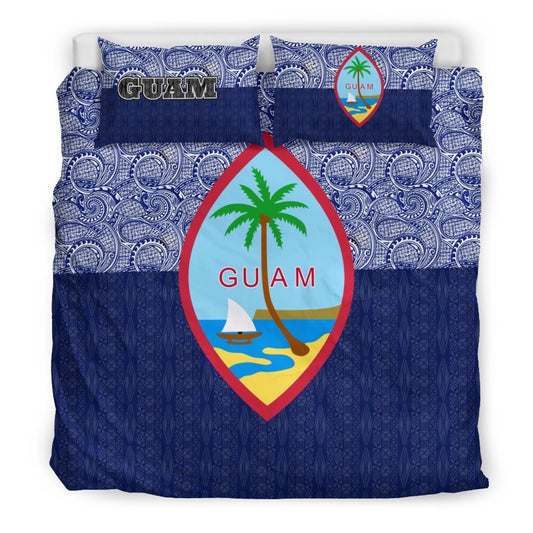 Guam Bedding Set - Polynesian Design - BN09-BEDDING SETS-polynesianprint-Guam-US King-Black-Vibe Cosy™