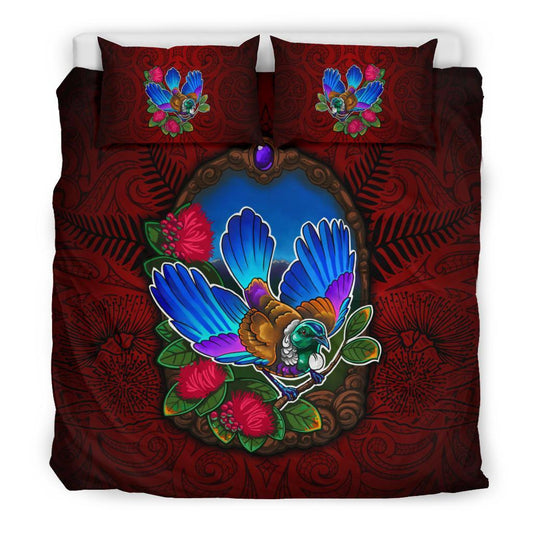 New Zealand Wonderful Tui Art Bedding Set 01 - J4-BEDDING SETS-Khanh Arts-US Queen/Full-Vibe Cosy™