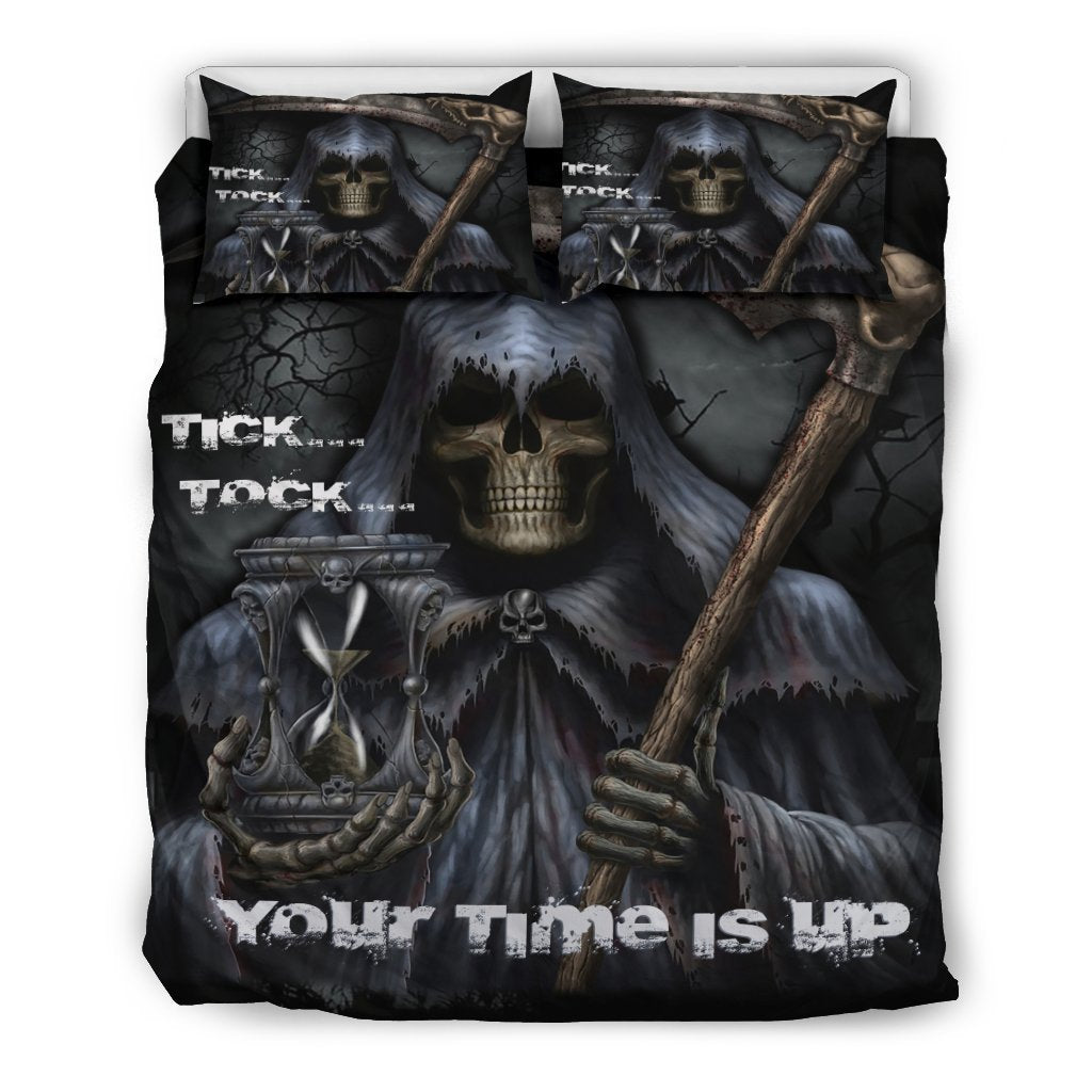 Tick...Tock...your time is up bedding sets-Bedding Set-6teenth Outlet-Bedding Set - Black - Tick...Tock...your time is up bedding sets-Full-Vibe Cosy™