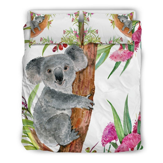 AUSTRALIA KOALA BEDDING SET 01 K7-BEDDING SETS-HP Arts-Bedding Set - Black - AUSTRALIA KOALA BEDDING SET 01 NL4-Queen/Full-Vibe Cosy™