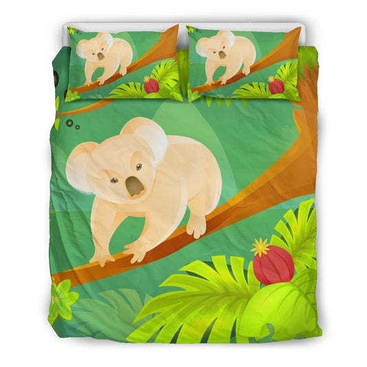 AUSTRALIA KOALA BEDDING SET 03 k7-BEDDING SETS-HP Arts-Bedding Set - Black - AUSTRALIA KOALA BEDDING SET 03 K2-Queen/Full-Vibe Cosy™