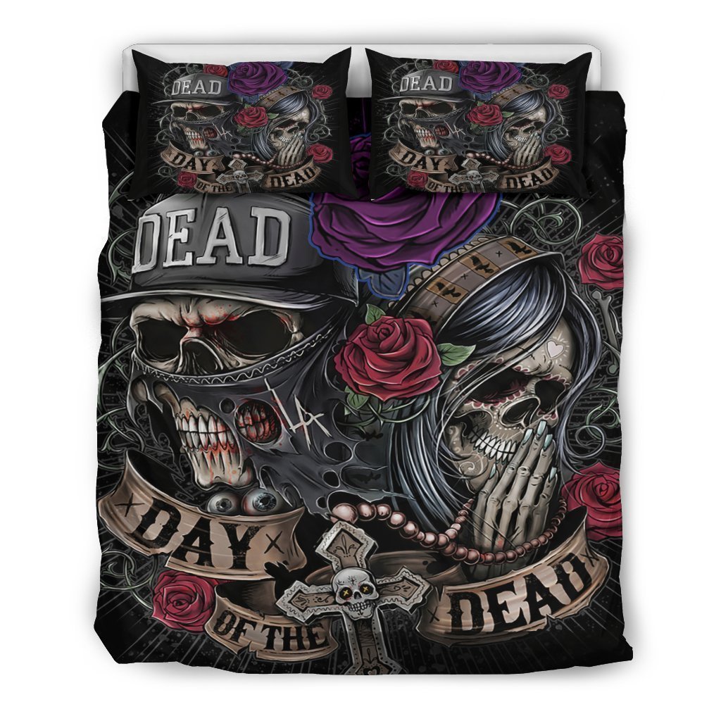 Day of the Dead Bedding Sets-6teenth Outlet-Full-Vibe Cosy™