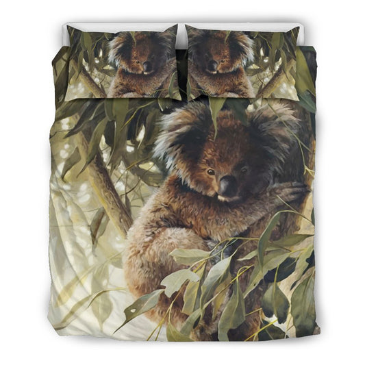 Australia Koala Duvet Cover k7-BEDDING SETS-HP Arts-Bedding Set - Black - Australia Koala Duvet Cover K2-Queen/Full-Vibe Cosy™