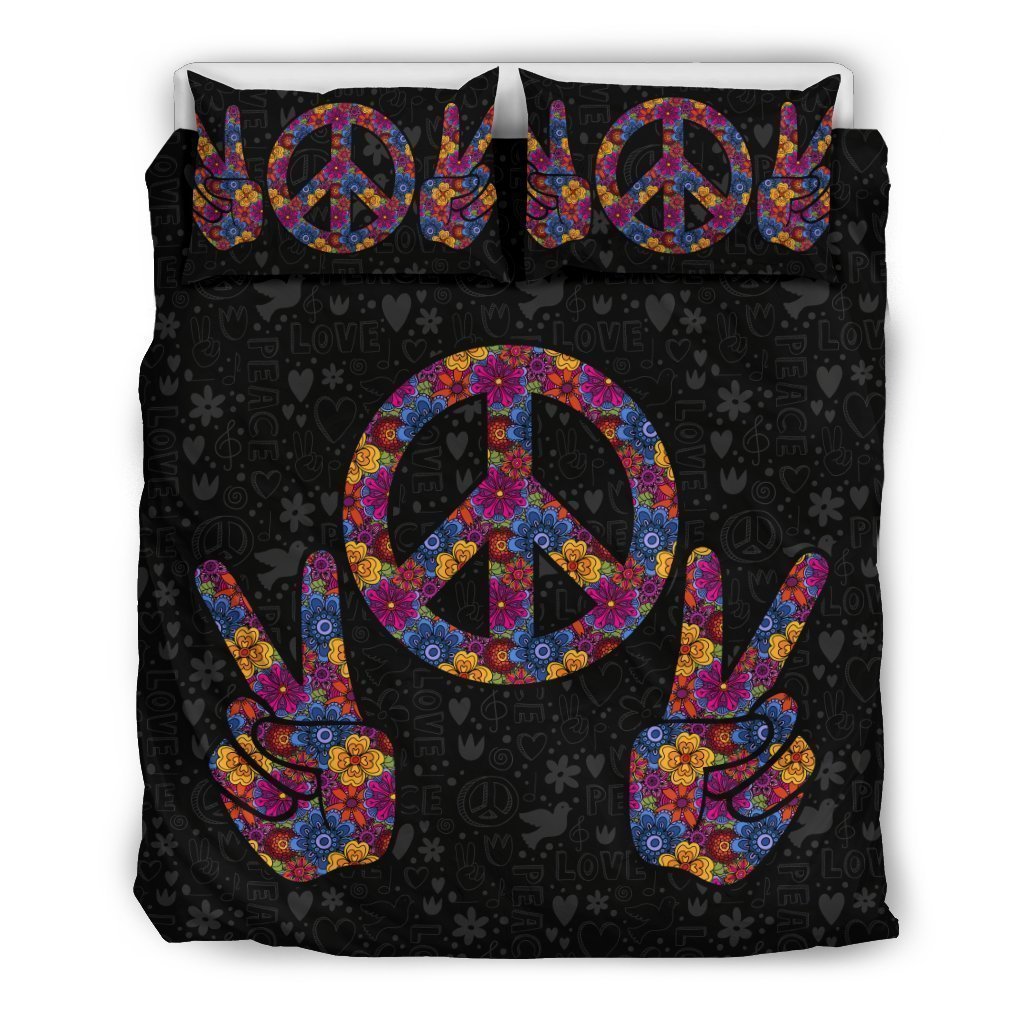 Peace Bedding Set-6teenth World™-Bedding Set-Queen/Full-Vibe Cosy™