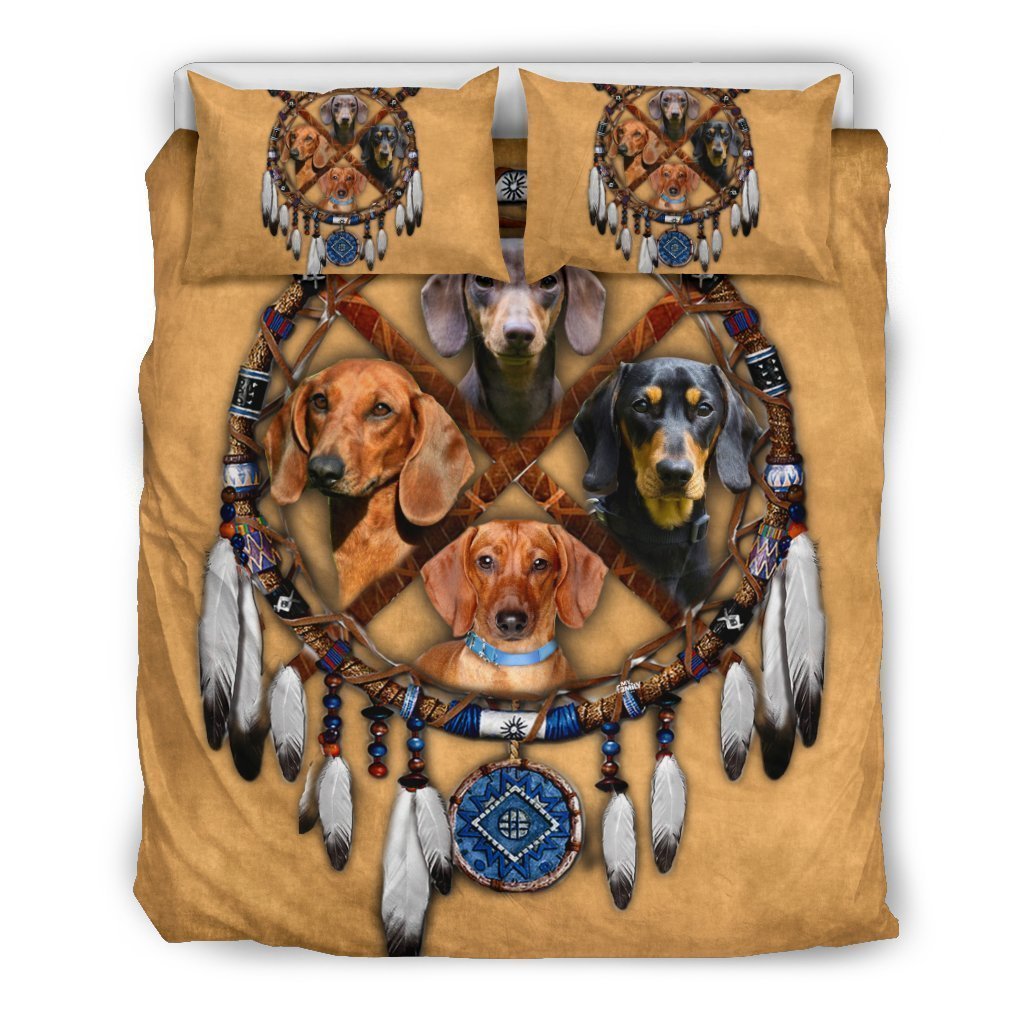 DACHSHUND BEDDING SET-6teenth World™-Bedding Set-Queen/Full-Vibe Cosy™