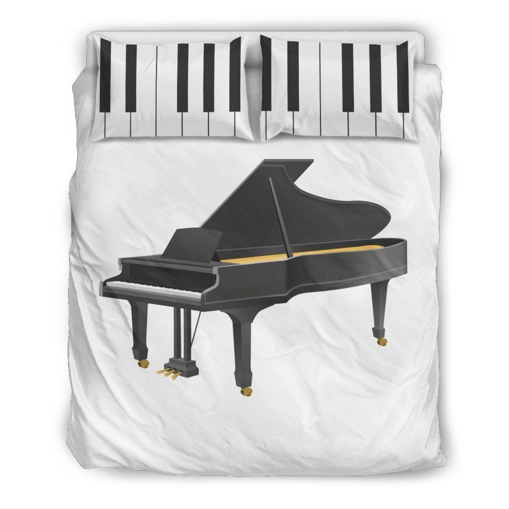 Grand Piano Bedding Set - Bedding Set-6teenth World™-Bedding Set-Queen/Full-Vibe Cosy™