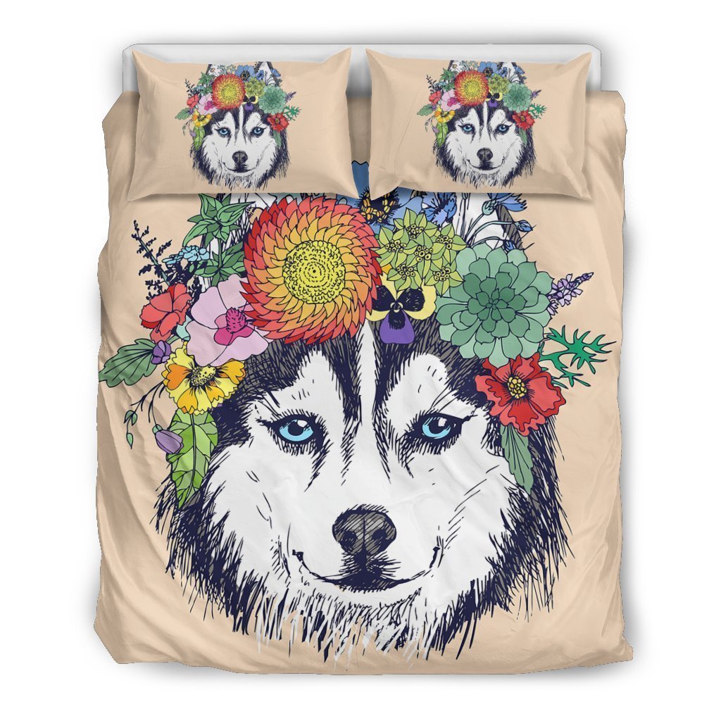 Husky bed sheet-6teenth World™-Bedding Set-US Queen/Full-Vibe Cosy™