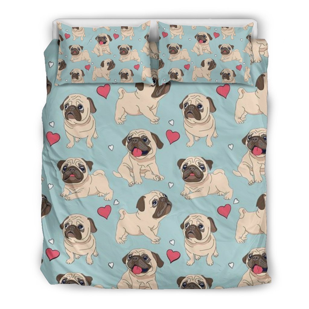 Pug Bedding Set-6teenth World™-Bedding Set-US Queen/Full-Vibe Cosy™