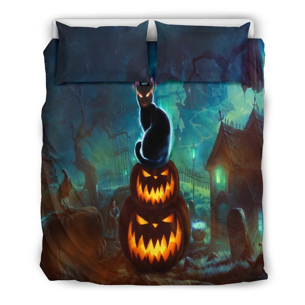NP Halloween Bedding Set-6teenth World™-Bedding Set-US Queen/Full-Vibe Cosy™