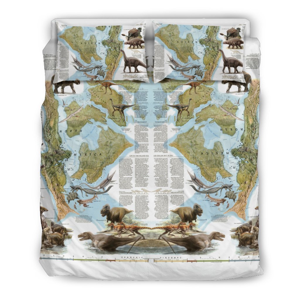 Bedding Set - Dinosaurs Era-Dinosaurs-HP Arts-Bedding Set - Black - Bedding Set - Dinosaurs SHDL080914-UK Double-Vibe Cosy™