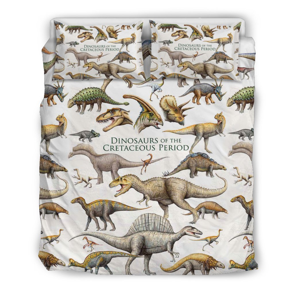 Bedding Set - Dinosaurs Period-Dinosaurs-HP Arts-Bedding Set - Beige - Bedding Set - Dinosaurs SHDL080914-US Queen/Full-Vibe Cosy™