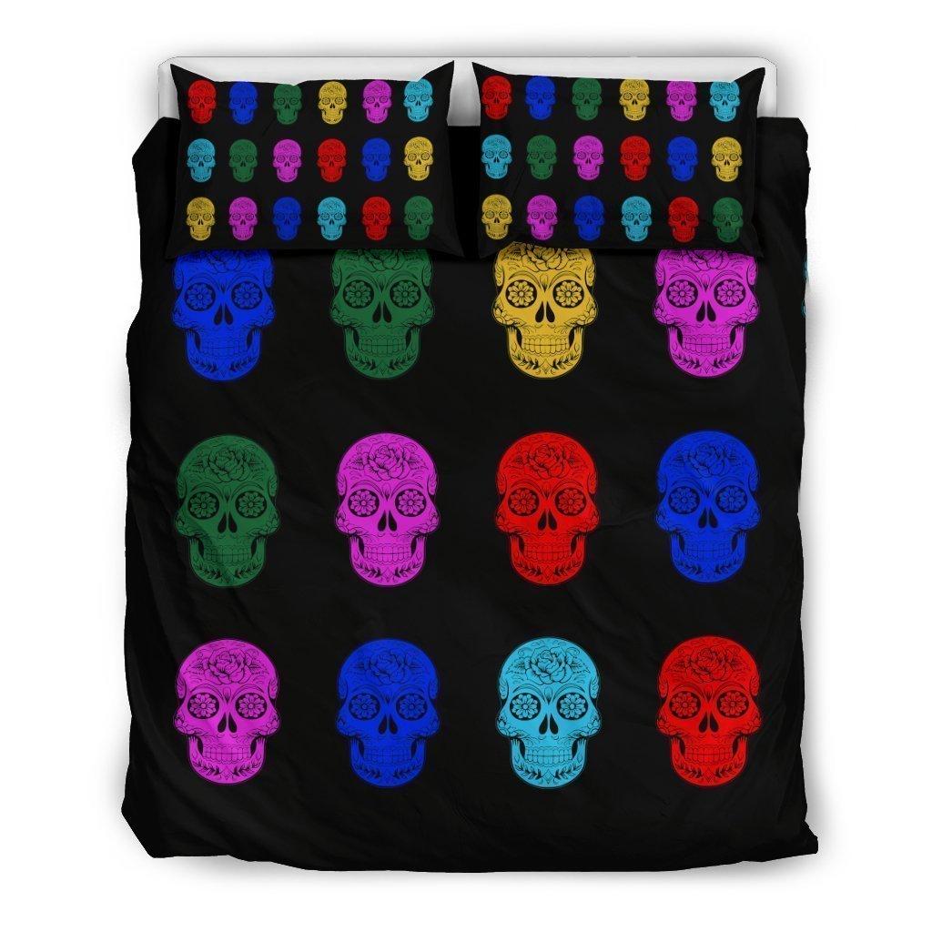 Happy Halloween (Color on Beige)-6teenth World™-Bedding Set-US Queen/Full-Vibe Cosy™