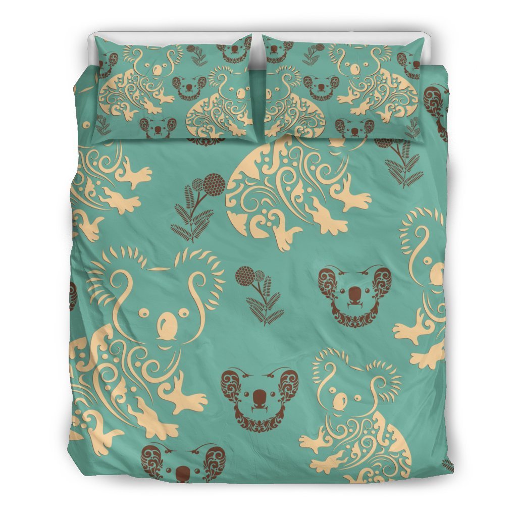 Australia Bedding Set 001-BEDDING SETS-HP Arts-Bedding Set - Black - Australia Bedding Set 001 Black-US Queen/Full-Vibe Cosy™