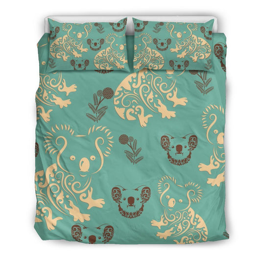 Australia Bedding Set 001-BEDDING SETS-HP Arts-Bedding Set - Black - Australia Bedding Set 001 Black-US Queen/Full-Vibe Cosy™