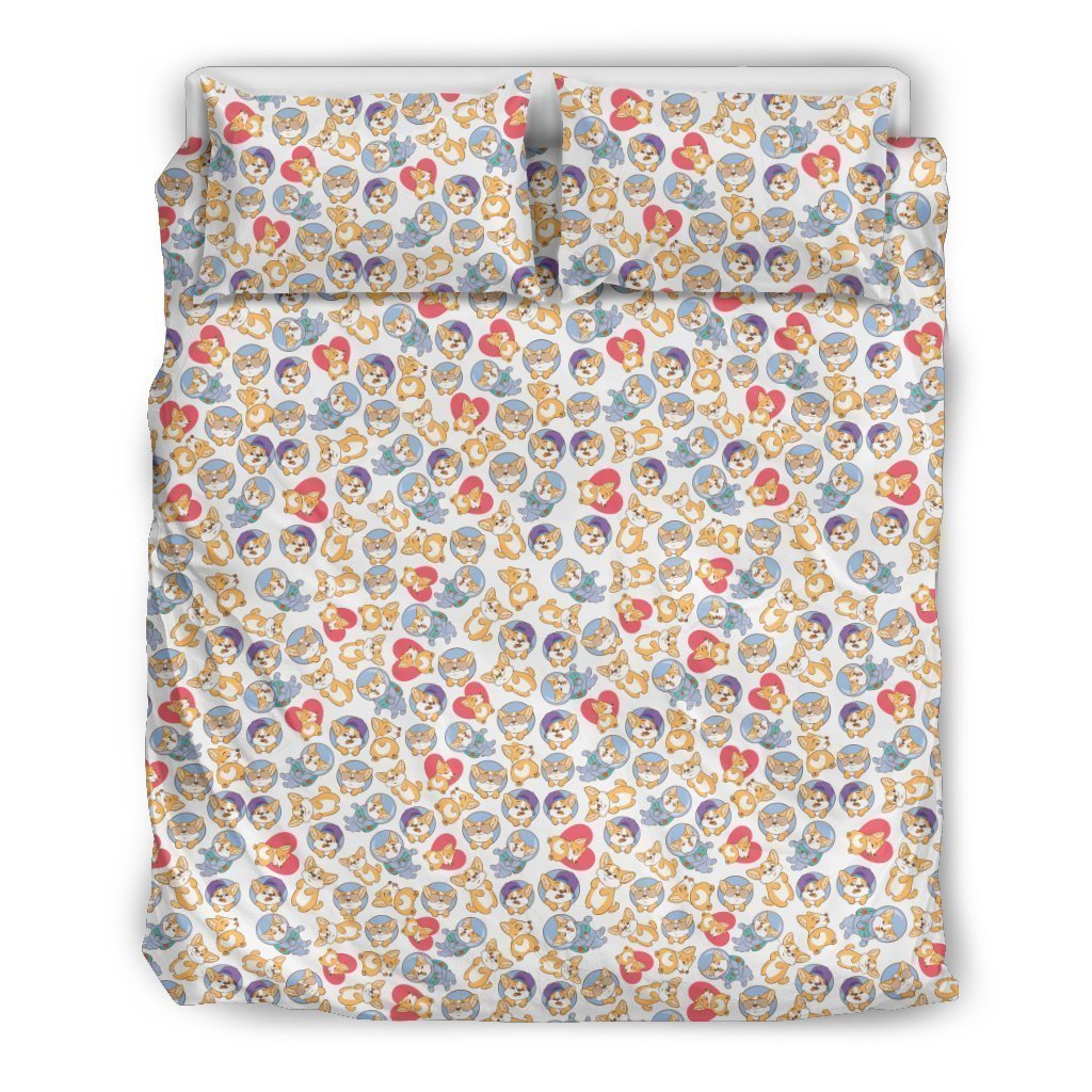 Corgi Pet Beige Bedding Set-6teenth World™-Bedding Set-US Queen/Full-Vibe Cosy™