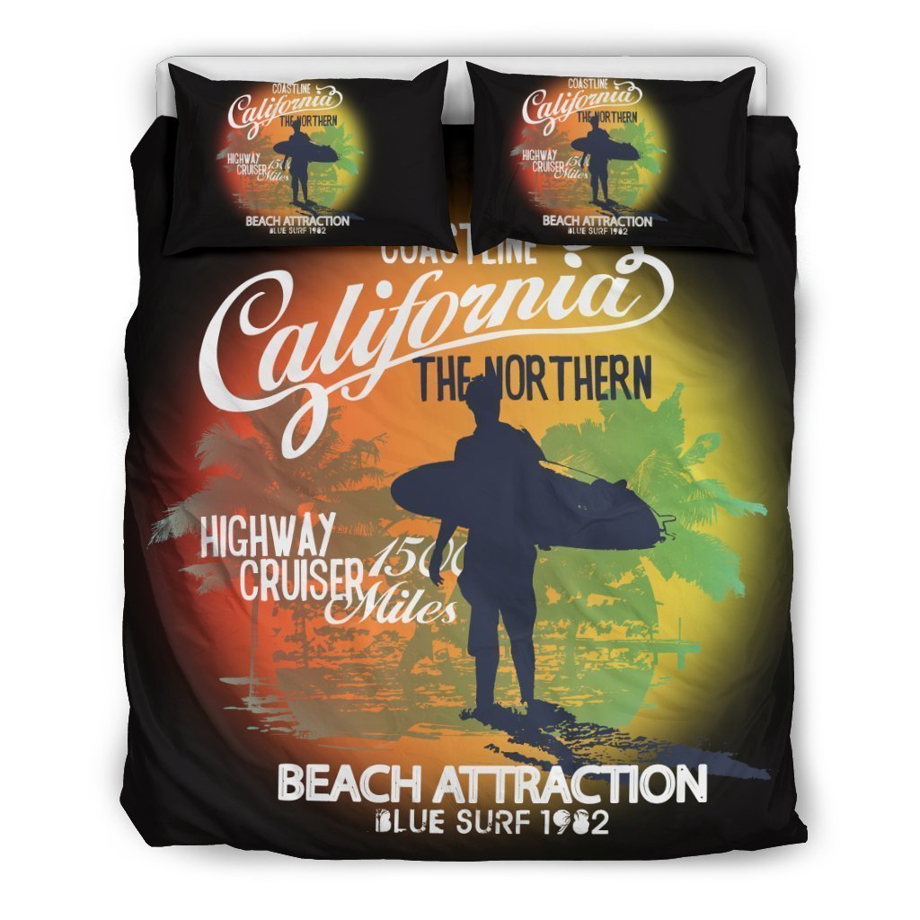 Surfing life Bedding set-6teenth World™-Bedding Set-Queen/Full-Vibe Cosy™