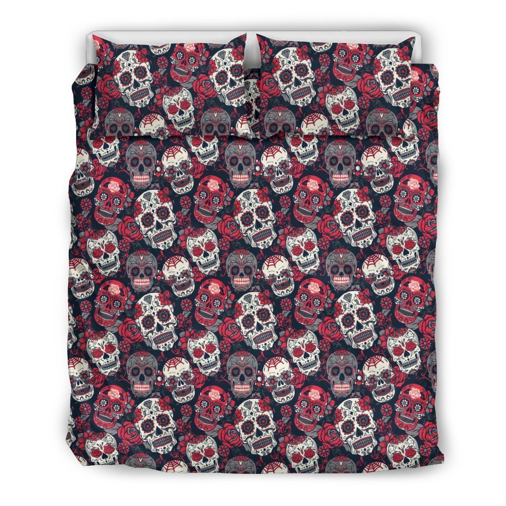 Pink Sugar Skull Bedding Set-Bedding Set-6teenth Outlet-Bedding Set - Beige - Pink Sugar Skull Bedding Set-Twin-Vibe Cosy™