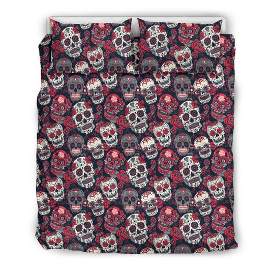 Pink Sugar Skull Bedding Set-Bedding Set-6teenth Outlet-Bedding Set - Beige - Pink Sugar Skull Bedding Set-Twin-Vibe Cosy™