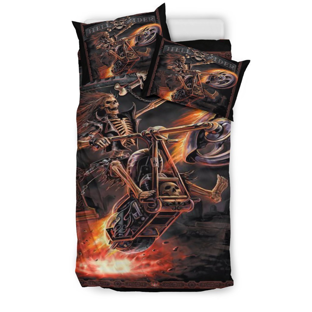 Hell Rider Bedding Sets-Bedding Set-6teenth Outlet-Bedding Set - Black - Hell Rider Bedding Sets-Twin-Vibe Cosy™