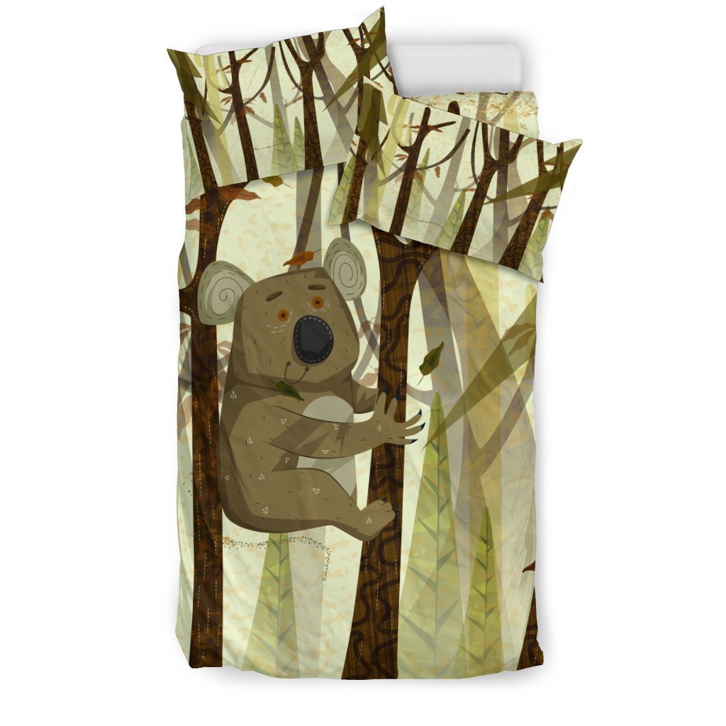 Australia Koala Bedding Set k7-BEDDING SETS-HP Arts-Bedding Set - Black - Australia Koala Bedding Set K2-Twin-Vibe Cosy™