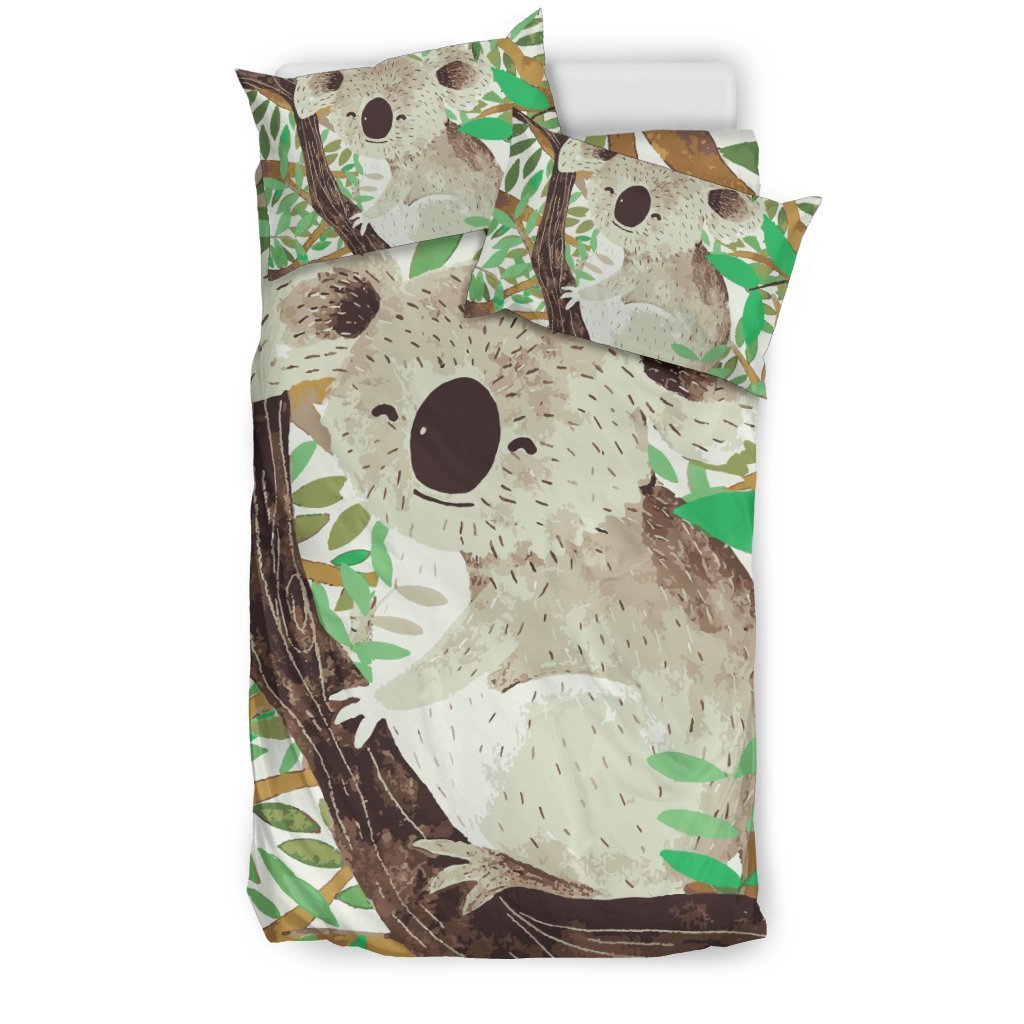 Australia Koala Happy Bedding Set - BN04-BEDDING SETS-HP Arts-Bedding Set - Black - 1-Twin-Vibe Cosy™
