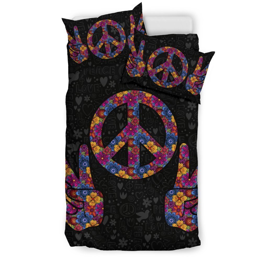 Peace Bedding Set-6teenth World™-Bedding Set-Twin-Vibe Cosy™