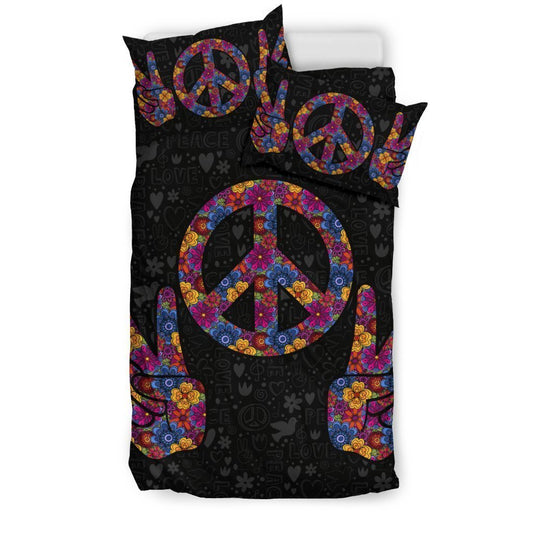 Peace Bedding Set-6teenth World™-Bedding Set-Twin-Vibe Cosy™