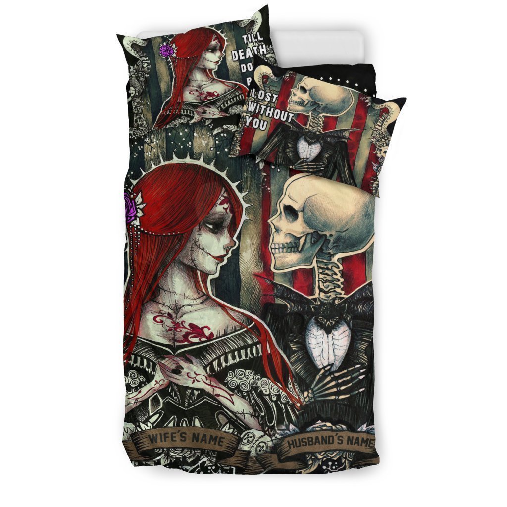Put names of wife and husband - Personalize Bedding Sets-6teenth Outlet-Twin-Vibe Cosy™