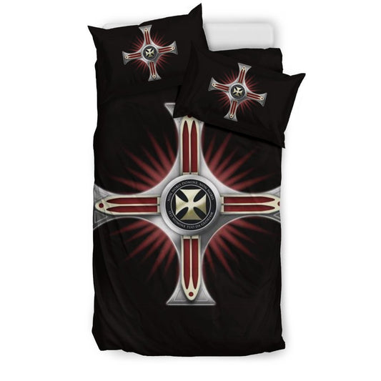 Bedding Set - Knights Templar-HP Arts-Bedding Set - Black - Bedding Set - Knights Templar-Twin-Vibe Cosy™