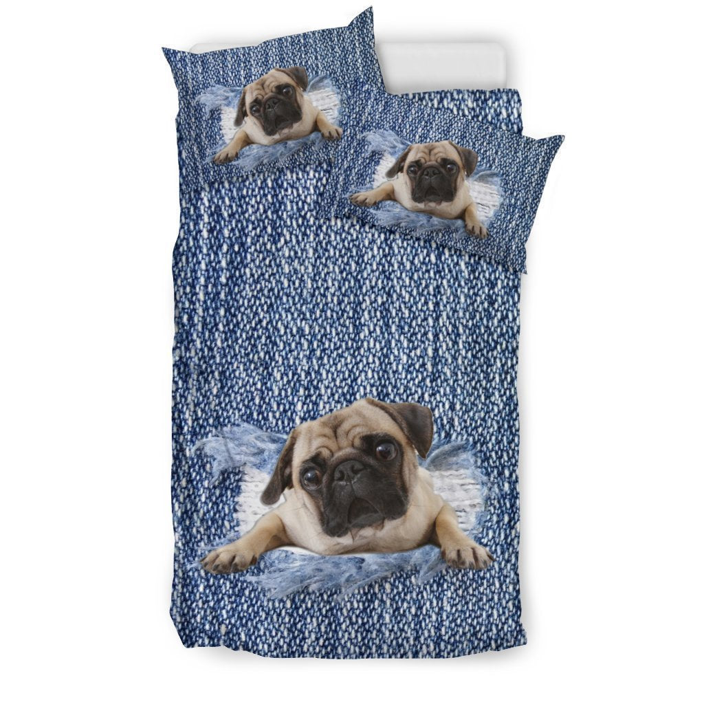 Pug Break The Wall Bedding Set-6teenth World™-Bedding Set-Twin-Vibe Cosy™