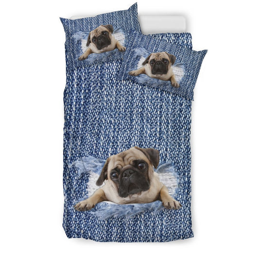 Pug Break The Wall Bedding Set-6teenth World™-Bedding Set-Twin-Vibe Cosy™
