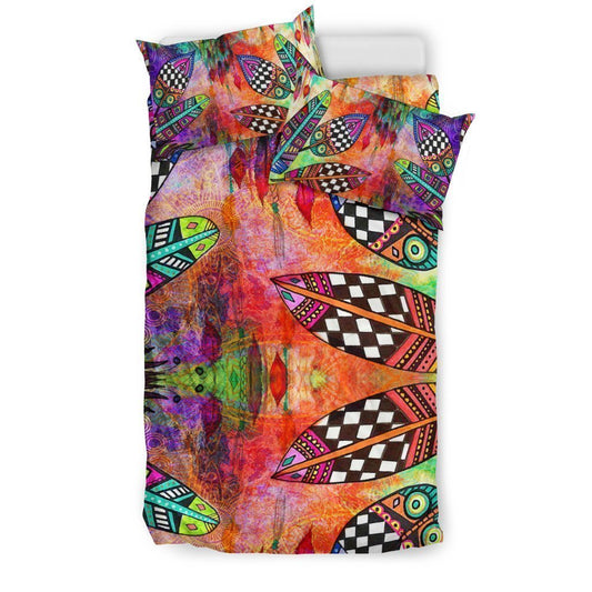 Feather Festival Bedding Set-6teenth World™-Bedding Set-Twin-Vibe Cosy™