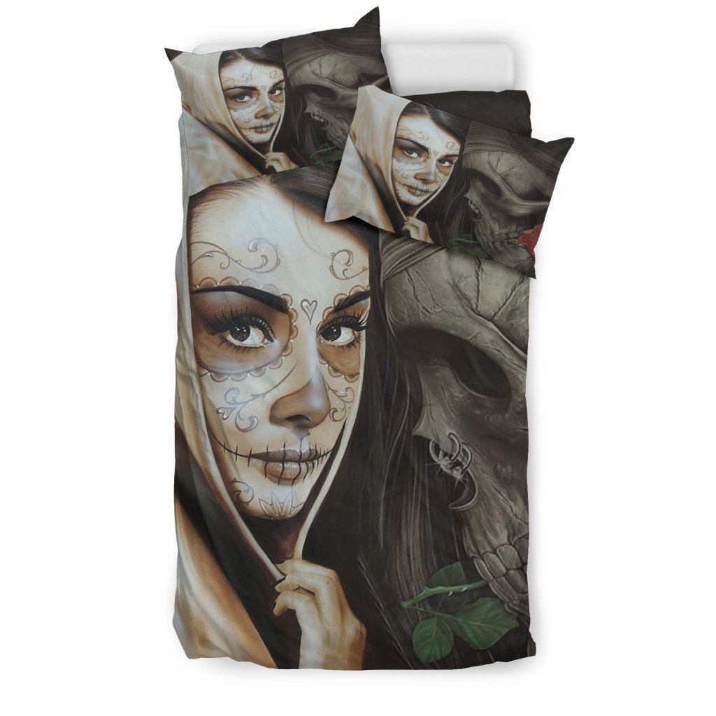 Sugar skull lover bedding set-6teenth Outlet-Twin-Vibe Cosy™