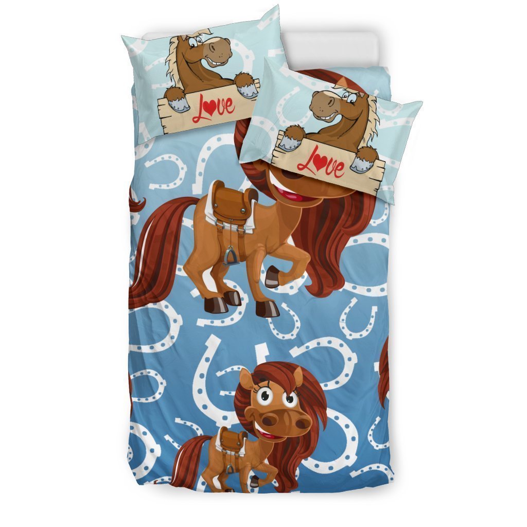 Horse Love Bedding Set-6teenth World™-Bedding Set-Twin-Vibe Cosy™