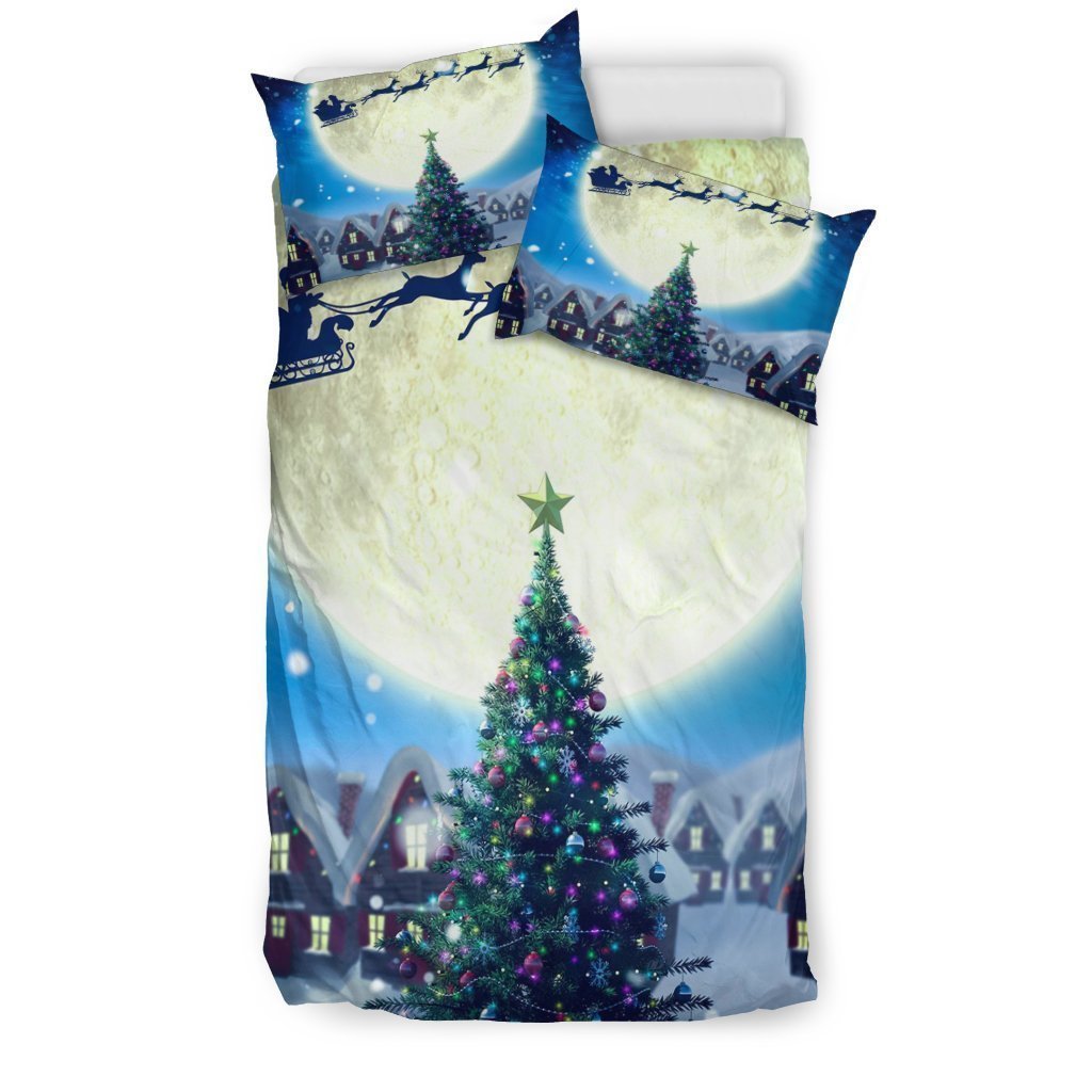 MERRY CHRISTMAS TREE - SANTA CLAUS BEDDING SET-6teenth World™-Bedding Set-US Twin-Vibe Cosy™