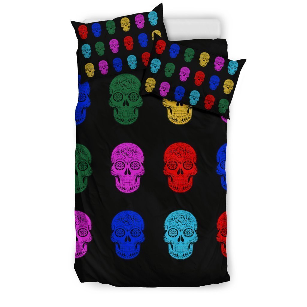 Happy Halloween (Color on Beige)-6teenth World™-Bedding Set-US Twin-Vibe Cosy™