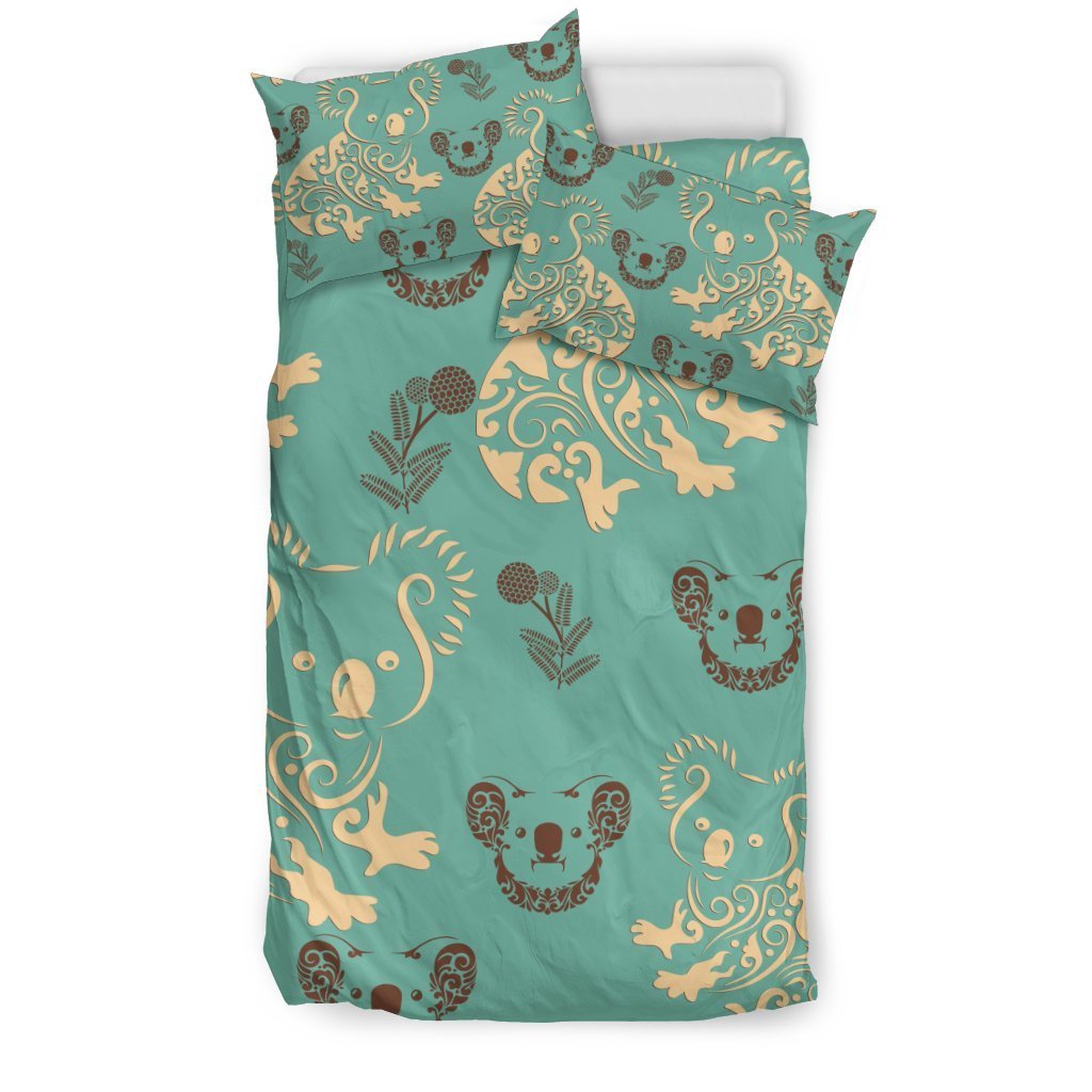 Australia Bedding Set 001-BEDDING SETS-HP Arts-Bedding Set - Beige - Australia Bedding Set 001 Beige-US Twin-Vibe Cosy™