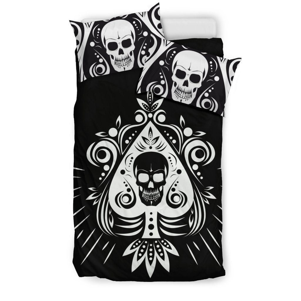 Skull Tattoo Design Bedding Set Black-6teenth World™-Bedding Set-US Twin-Vibe Cosy™